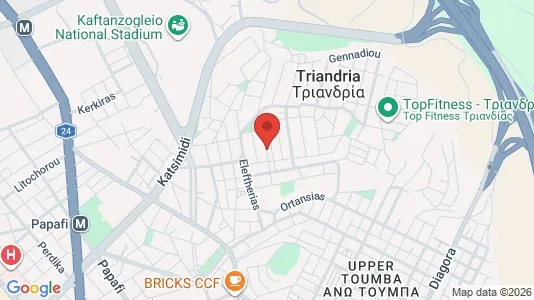 Apartments for rent i Thessaloniki - kort over placeringen