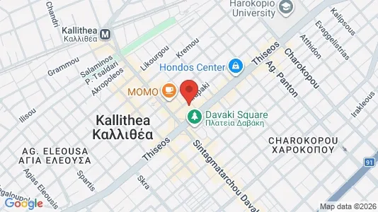Apartments for rent i Kallithea - kort over placeringen