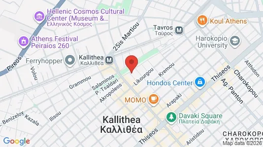 Apartments for rent i Kallithea - kort over placeringen