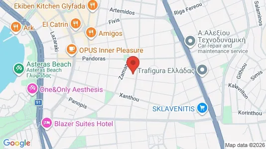 Apartments for rent i Glyfada - kort over placeringen
