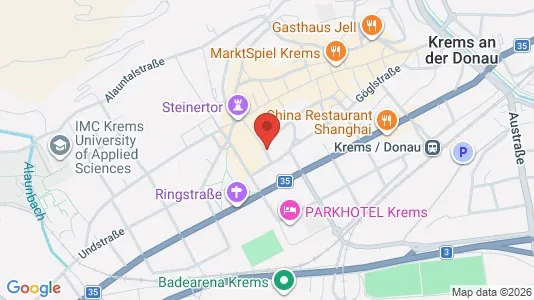 Apartments for rent i Krems an der Donau - kort over placeringen