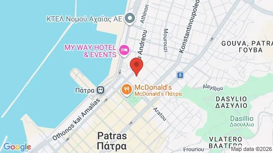 Apartments for rent i Patras - kort over placeringen