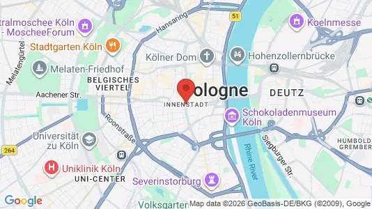 Apartments for rent i Cologne Innenstadt - kort over placeringen