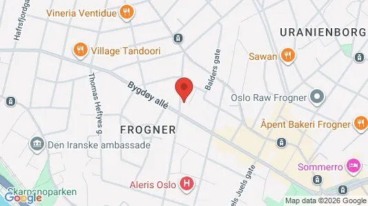 Apartments for rent i Oslo Frogner - kort over placeringen
