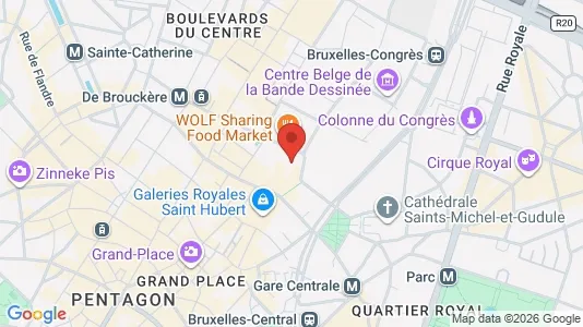 Apartments for rent i Stad Brussel - kort over placeringen