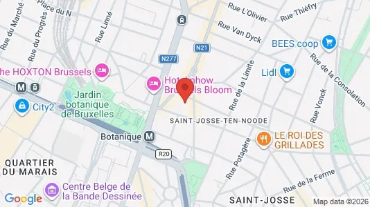 Apartments for rent i Brussels Sint-Joost-ten-Node - kort over placeringen