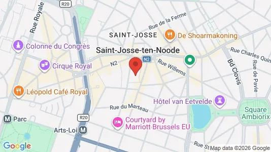 Apartments for rent i Brussels Sint-Joost-ten-Node - kort over placeringen