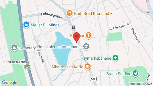 Rooms for rent i Bergen Årstad - kort over placeringen