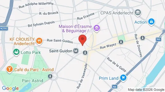 Apartments for rent i Brussels Anderlecht - kort over placeringen
