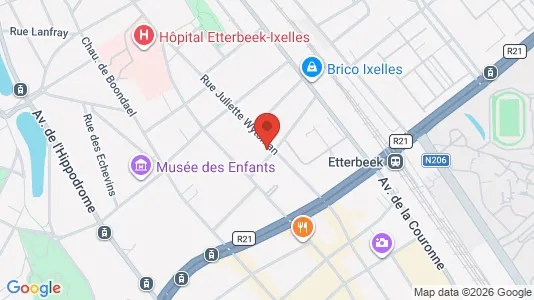 Apartments for rent i Brussels Elsene - kort over placeringen