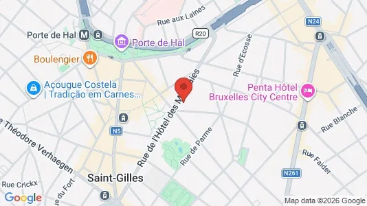 Apartments for rent i Brussels Sint-Gillis - kort over placeringen