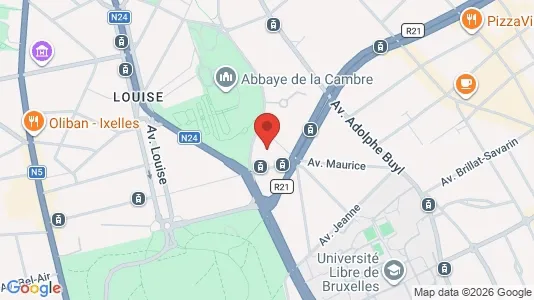 Apartments for rent i Brussels Elsene - kort over placeringen