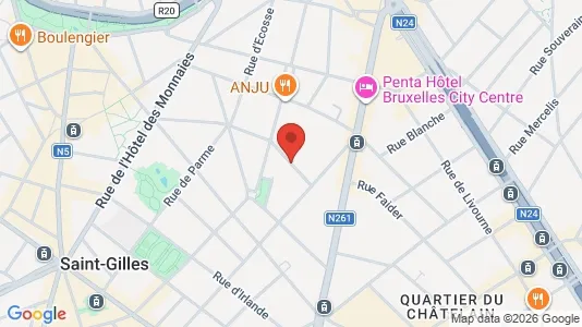 Apartments for rent i Brussels Sint-Gillis - kort over placeringen