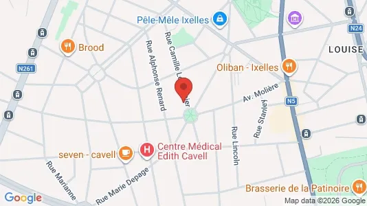 Apartments for rent i Brussels Ukkel - kort over placeringen