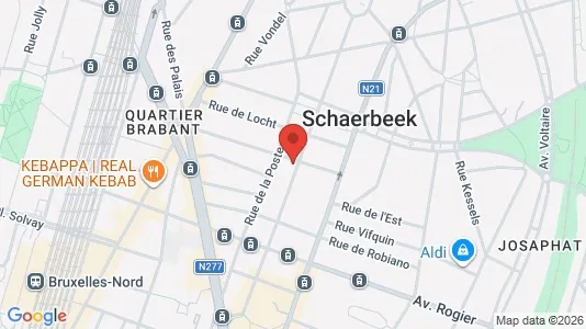 Apartments for rent i Brussels Schaarbeek - kort over placeringen