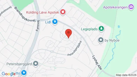 Apartments for rent i Kolding - kort over placeringen