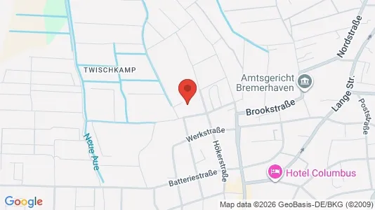 Apartments for rent i Bremerhaven - kort over placeringen