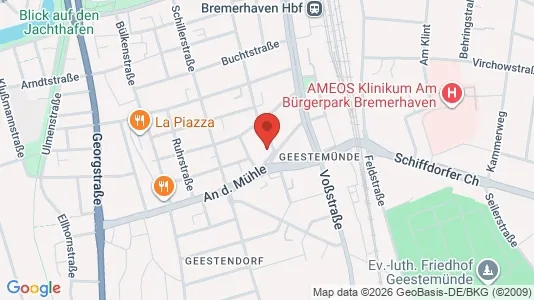 Apartments for rent i Bremerhaven - kort over placeringen