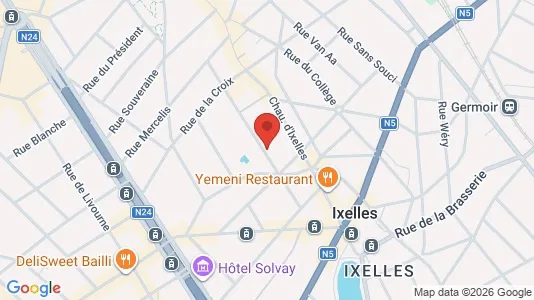 Apartments for rent i Brussels Elsene - kort over placeringen