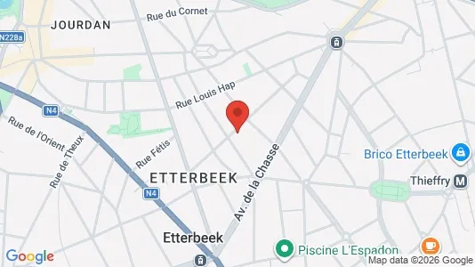 Apartments for rent i Brussels Etterbeek - kort over placeringen