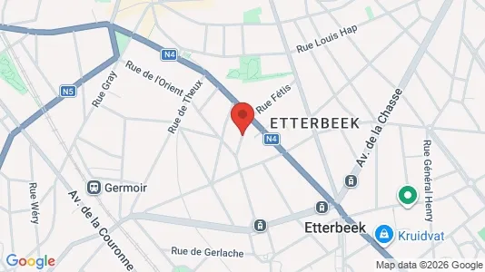 Apartments for rent i Brussels Etterbeek - kort over placeringen