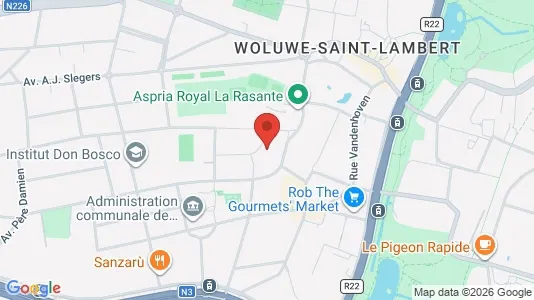 Apartments for rent i Brussels Sint-Pieters-Woluwe - kort over placeringen