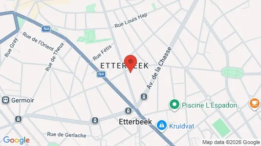 Apartments for rent i Brussels Etterbeek - kort over placeringen