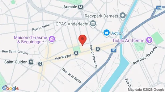 Apartments for rent i Brussels Anderlecht - kort over placeringen