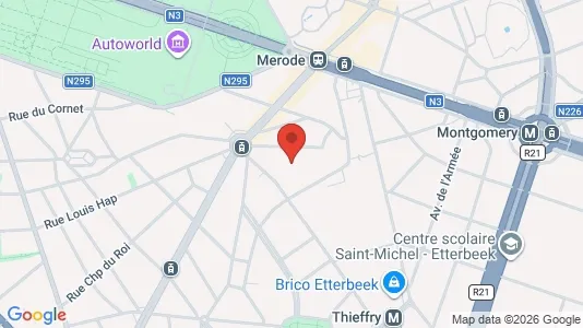 Apartments for rent i Brussels Etterbeek - kort over placeringen