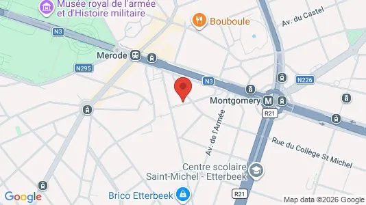 Apartments for rent i Brussels Etterbeek - kort over placeringen