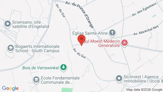 Apartments for rent i Brussels Ukkel - kort over placeringen