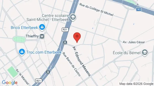 Apartments for rent i Brussels Etterbeek - kort over placeringen