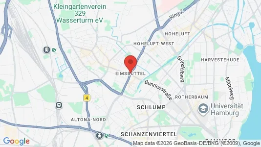 Apartments for rent i Hamburg Eimsbuttel - kort over placeringen