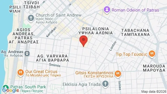 Apartments for rent i Patras - kort over placeringen