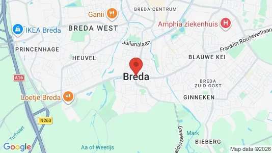 Apartments for rent i Breda - kort over placeringen
