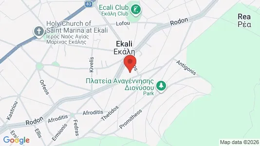 Apartments for rent i Dionysos - kort over placeringen