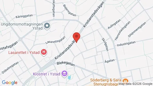 Apartments for rent i Ystad - kort over placeringen