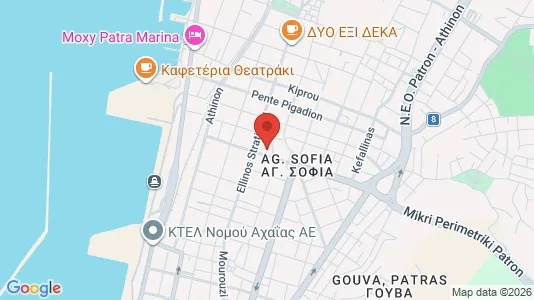Apartments for rent i Patras - kort over placeringen