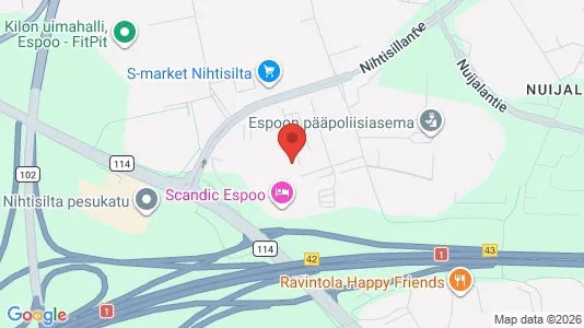 Apartments for rent i Espoo - kort over placeringen