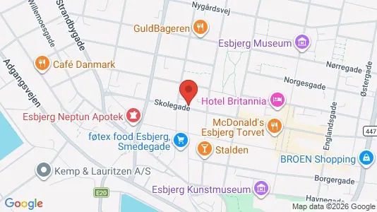 Apartments for rent i Esbjerg Center - kort over placeringen
