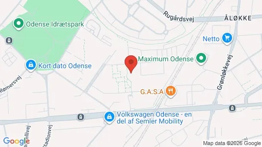 Apartments for rent i Odense V - kort over placeringen