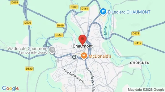 Apartments for rent i Chaumont - kort over placeringen