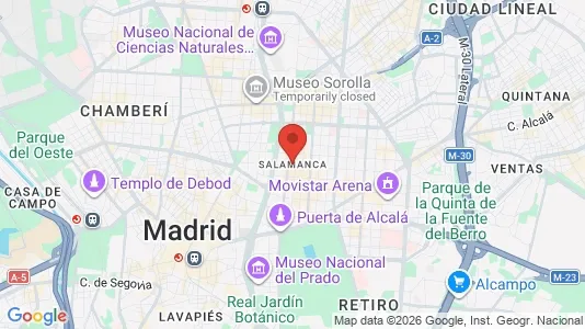 Houses for rent i Madrid Salamanca - kort over placeringen