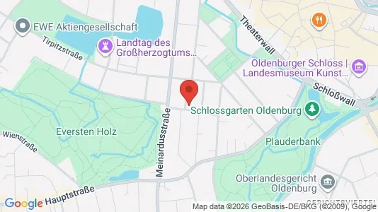 Apartments for rent i Oldenburg - kort over placeringen