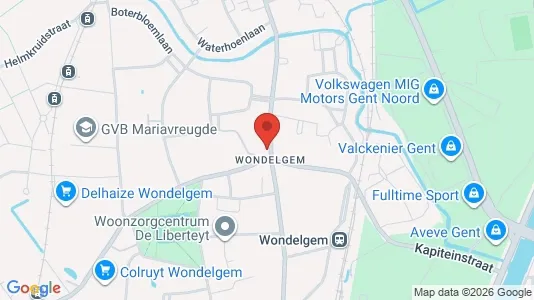Apartments for rent i Gent Wondelgem - kort over placeringen