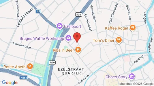 Apartments for rent i Brugge - kort over placeringen