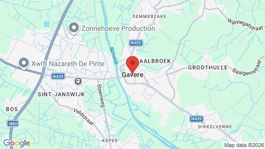 Houses for rent i Gavere - kort over placeringen