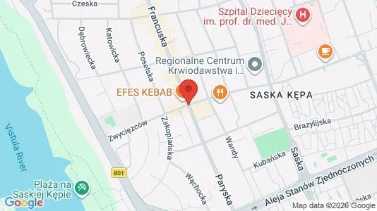 Apartments for rent i Warszawa Praga-Południe - kort over placeringen