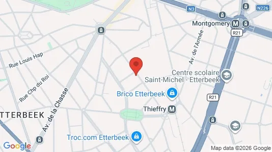 Apartments for rent i Brussels Etterbeek - kort over placeringen