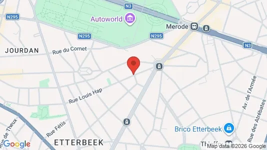 Apartments for rent i Brussels Etterbeek - kort over placeringen